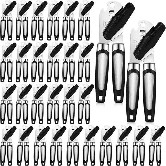 Gisafai 30 Pcs Manual Can Opener with Sharp Blade Smooth Edge Multifunctional Kitchen Gadget Handheld Openers Oversized Handheld Knob Can and Bottle Animals