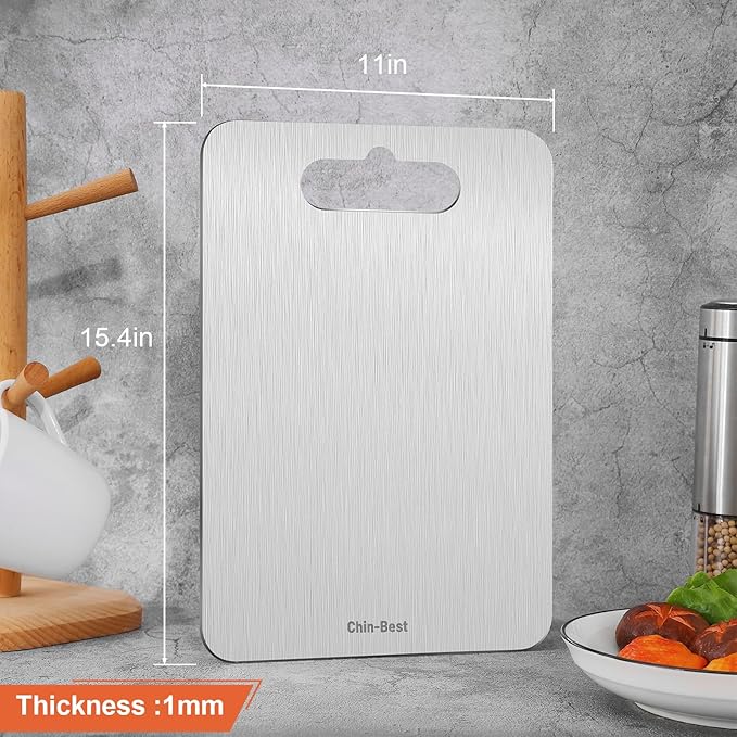 Cutting Board, Stainless Steel Cutting Board for kitchen, Meat,Fruit, Vegetables, L 15.4" * 11"