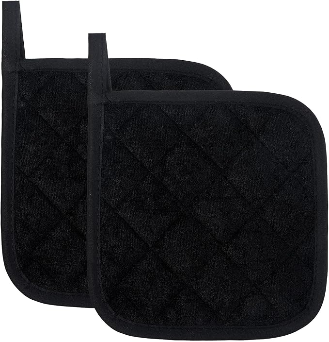 Ymapinc Oven Pot Holder Mats, 2Pcs Quilted Hot Pads for Kitchen, Pot Holders for Kitchen Heat Resistant Pads Terry Potholder Cotton Hot Pad Little Trivet Fabric Pad Multipurpose Countertop Potholder