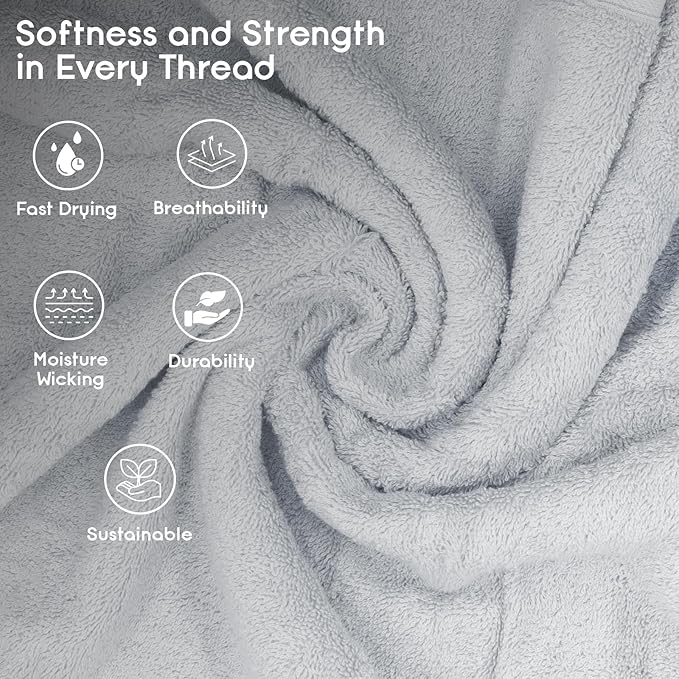 Ariv Premium Jumbo Bath Towels Pack of 2, Beach Towel, Extra-Large Bath Sheets, 100% Cotton, Super Soft, Highly Absorbent, Quick Dry, Durable, Great Value & Quality, Bathroom - White