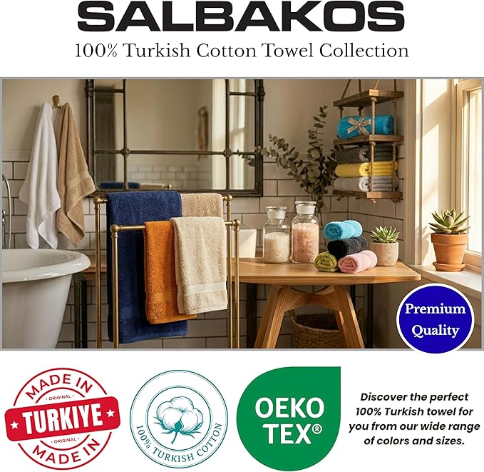 SALBAKOS Luxury 100% Turkish Cotton Bath Sheets 40x80 in Oversized Extra Large Bath Towels Thick Soft Absorbent Turkish Towel for Spa Beach (Pack of 1, Yellow, Jumbo Bath Sheet)