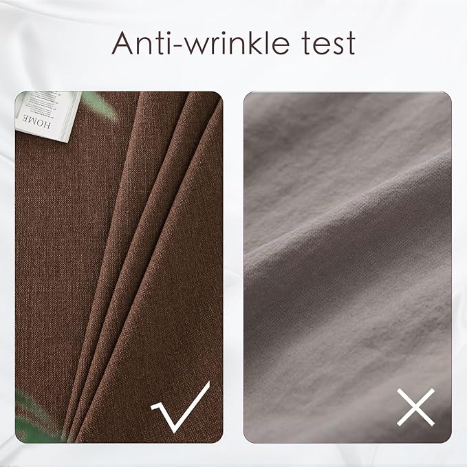 BALCONY & FALCON Square Tablecloth Washable Wrinkle Resistant and Water Proof Small Table Cloth Decorative Linen Fabric Tablecloth for Dining Parties Kitchen Wedding and Outdoor Use (Brown, 47x47)
