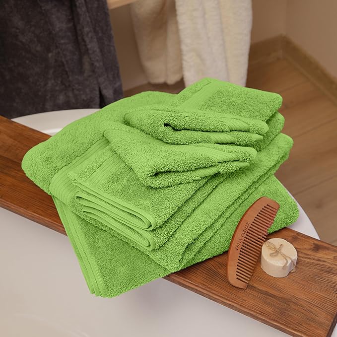 Classic Turkish Towels CTT - Premium Washcloths 12 Pack Set, 100% Turkish Cotton, Highly Absorbent & Quick Dry, Face Towels Wash Cloths for Hotel, Spa & Gym | 12"x12" (Green)