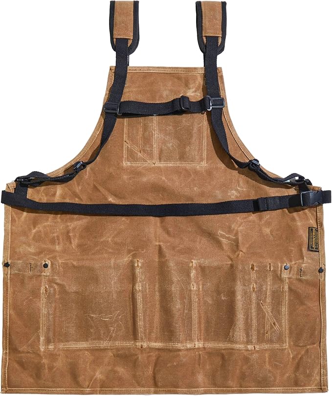 Readywares Waxed Canvas Tool Apron, Carpenter Aprons, Woodworking Aprons
