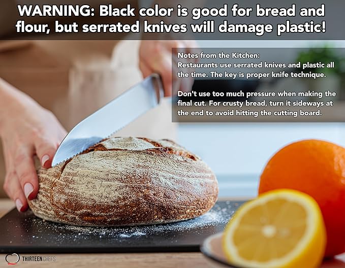 Black Plastic Cutting Board - 18 x 12 Inch Large, 1/2" Thick HDPP Poly for Restaurants and Commercial Kitchens, NSF Stamped
