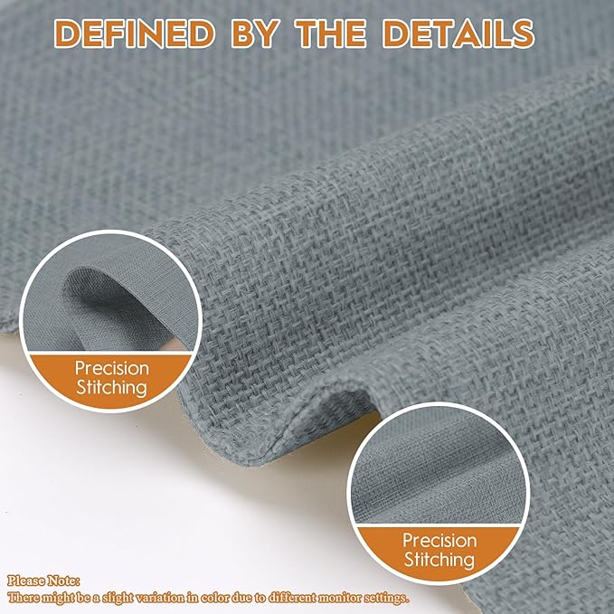 Placemats Set of 6 Linen Type Fabric Cloth Placemats, 18x12 Inch Double Layered Thick Wrinkle Free Heat Resistant Table Place, for Dining, Kitchen, Party (45 * 30cm, Gray)