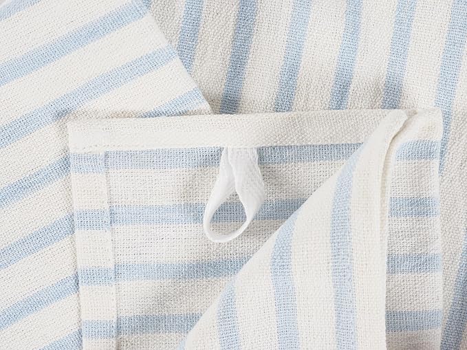 KAF Home Assorted Flat Kitchen Towels - Set of 10, 18 x 28 Inch (Sky)