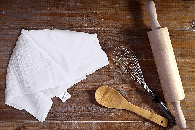 Utopia Kitchen White Flour Sack Towels [192 Pack - 28 x 28 Inch] 100% Cotton Tea Towels for Cleaning & Drying - Highly Absorbent Kitchen Dish Cloth