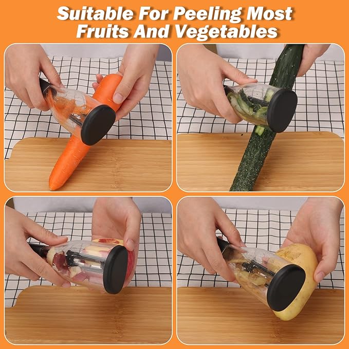 3 in1 vegetable peeler with container.New with box storage kitchen special fruitpeeler,Peeling knife with storage box in kitchen tool.Fruits and veggie peeler with catcher