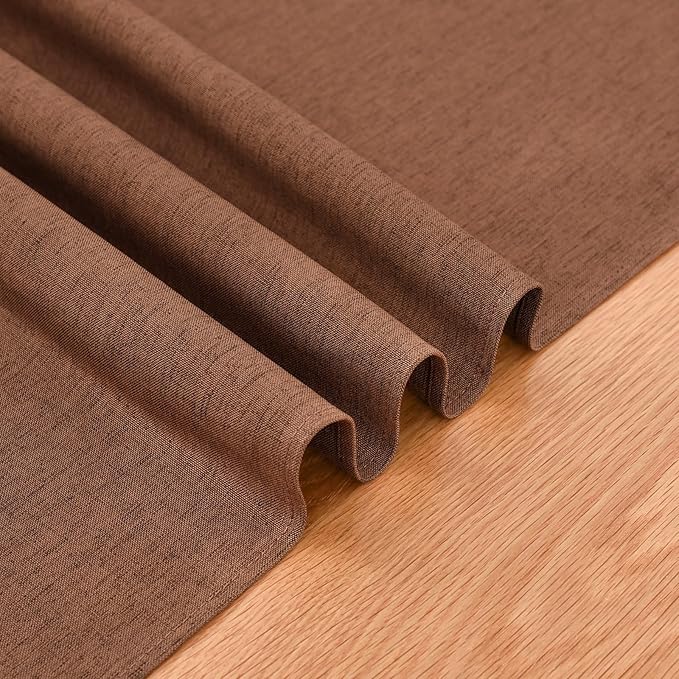 Farmhouse Rustic Table Runner Brown Faux Linen Table Runners Water Resistant Table Runner 72 inches Long for Living Room Dresser Bedroom Kitchen Dining Party 13x72 Inch