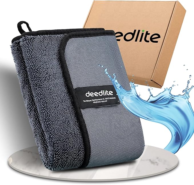 Deedlite Bath Wipes Shower Cleaning Cloths, Premium Car Drying Towel | Ultra Absorbent Twisted-Loop Design| Microfiber Towel for Car, Shower Cabin, Household