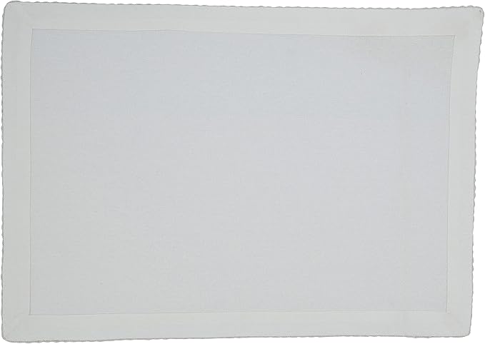SARO LIFESTYLE Recotting Collection Whip Stitched Placemats (Set of 4), 14"x20", Silver