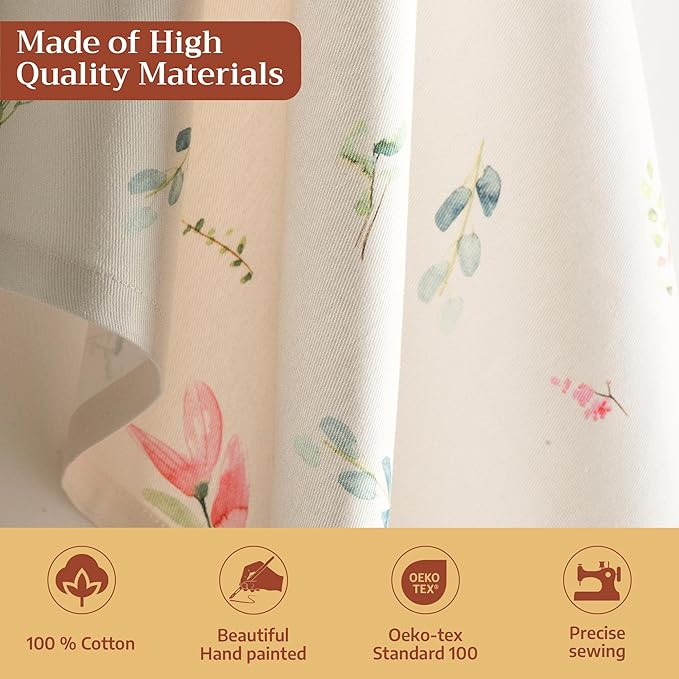 Maison d' Hermine Kitchen Towels Set of 3 100% Cotton 27.50" x 20" Reusable Cloth Tea Dish Towels Absorbent with Hanging Loop for Kitchen Gifts for Mothers Day Spring/Summer (Botanical Fresh)
