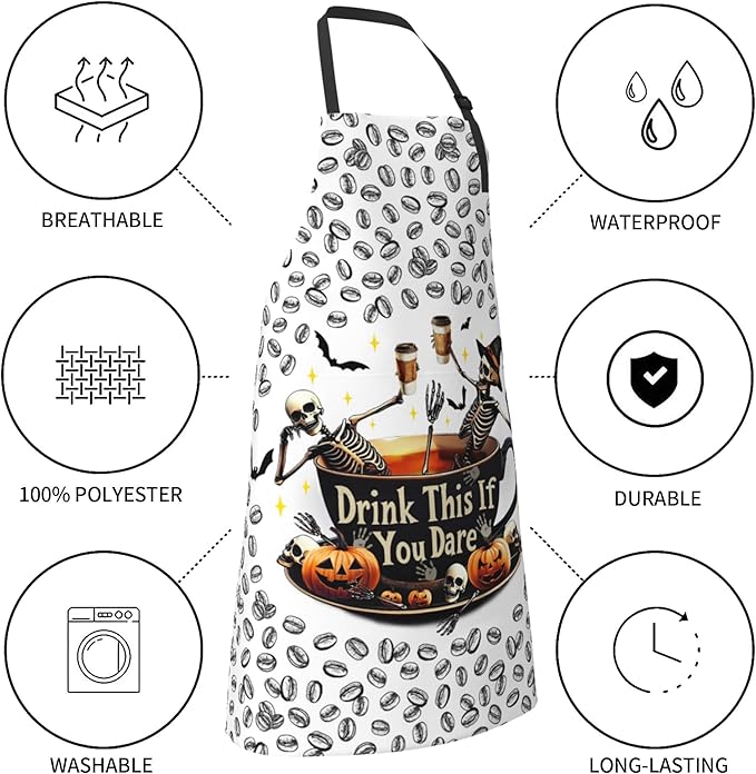 Funny Apron Polyester Grooming Aprons with Pocket for Cooking Kitchen Grilling Adults