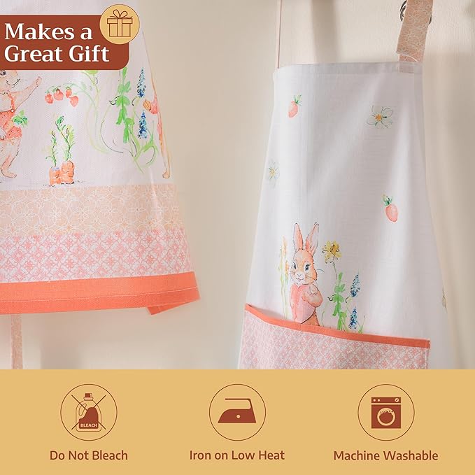 Maison d' Hermine 100% Cotton Apron for women with Pocket Kitchen Chef Apron for Men Cooking Mothers Day Gifts