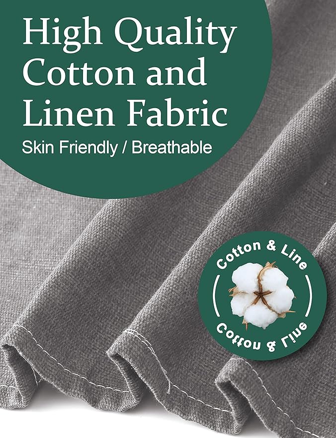 Big Plus Size Aprons for Women with Pockets Cotton Linen Baking Kitchen Cooking