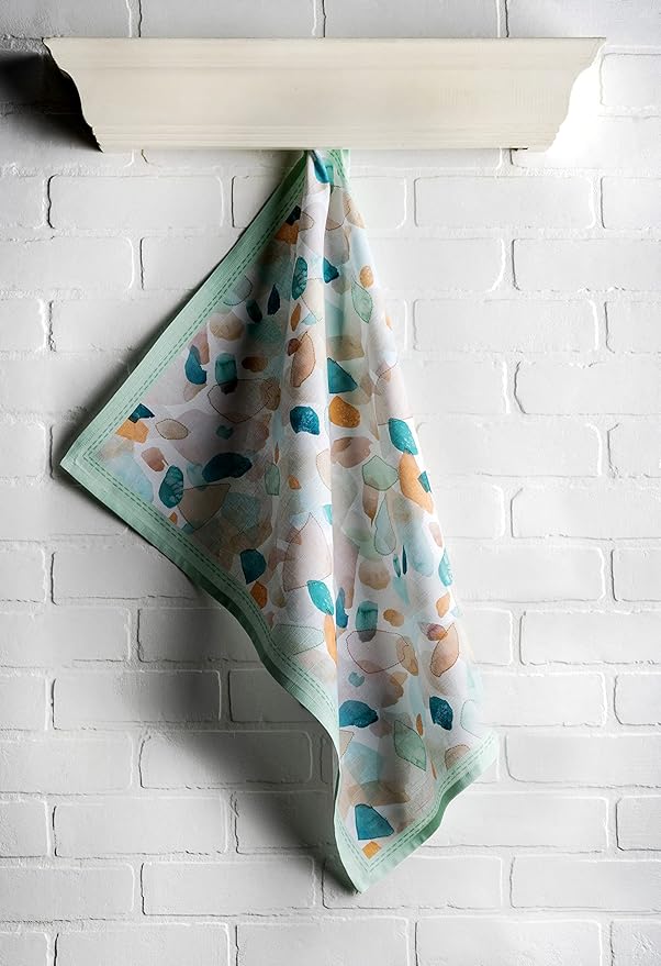 Maison d' Hermine Kitchen Towels Set of 3 100% Cotton 27.50" x 20" Reusable Cloth Tea Dish Towels Absorbent with Hanging Loop for Kitchen Gifts for Mothers Day Spring/Summer (Summer Picnic)