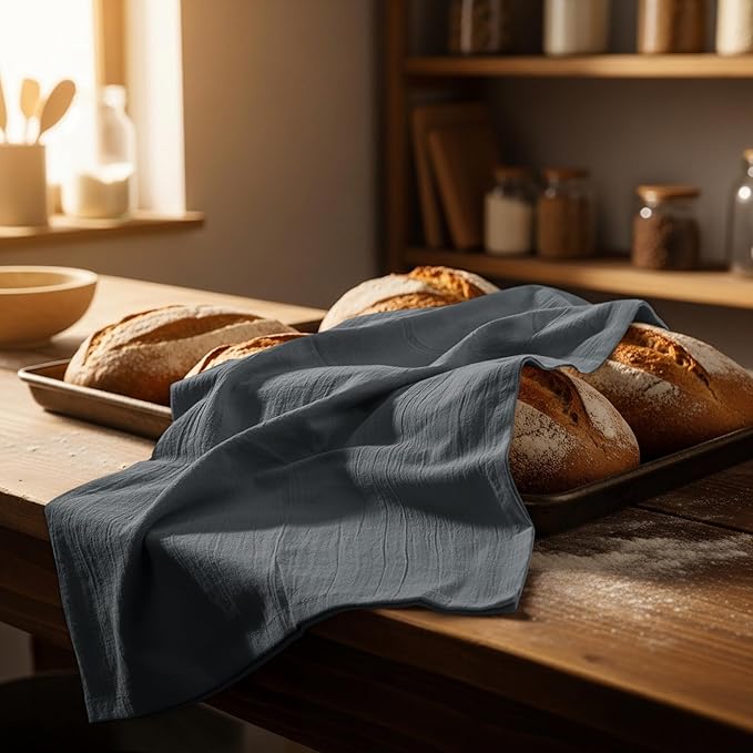 Utopia Kitchen Light Grey Flour Sack Towels [12 Pack - 28 x 28 Inch] 100% Cotton Tea Towels for Cleaning & Drying - Highly Absorbent Kitchen Dish Cloth