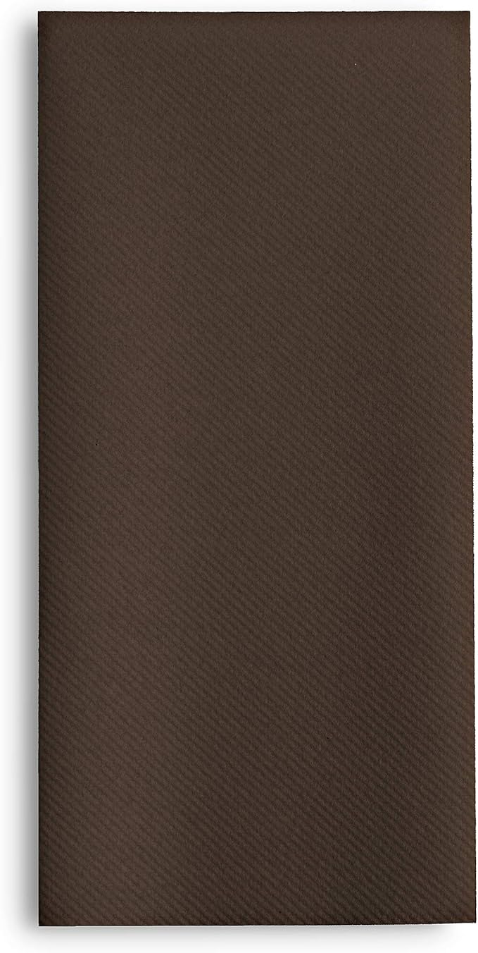 100 Linen-Feel Colored Paper Napkins - Decorative Cloth-Like Brown Dinner Napkins - Soft And Absorbent. For Kitchen, Party, Wedding, Bathroom Or Any Occasion. (Pack of 100)