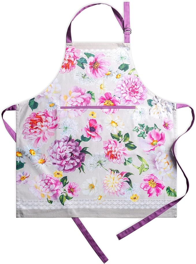 Maison d' Hermine 100% Cotton Apron for women with Pocket Kitchen Chef Apron for Men Cooking Mothers Day Gifts