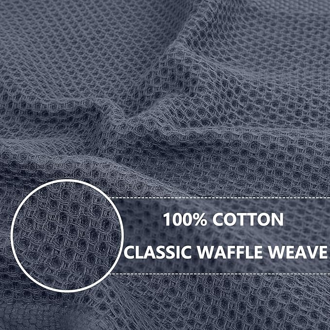 Homaxy 100% Cotton Waffle Weave Kitchen Dish Cloths, 4-Pack Ultra Soft Absorbent Dish Towels, Quick Drying Dish Rags, 12 x 12 Inches, Multicolor