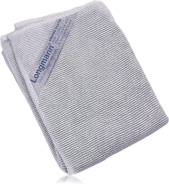 Longmann NΘrwex Window Cleaning Cloth, Glass Cloth, Cleaning Cloth, Streaks Schatches Free (Grey 1 Pack)