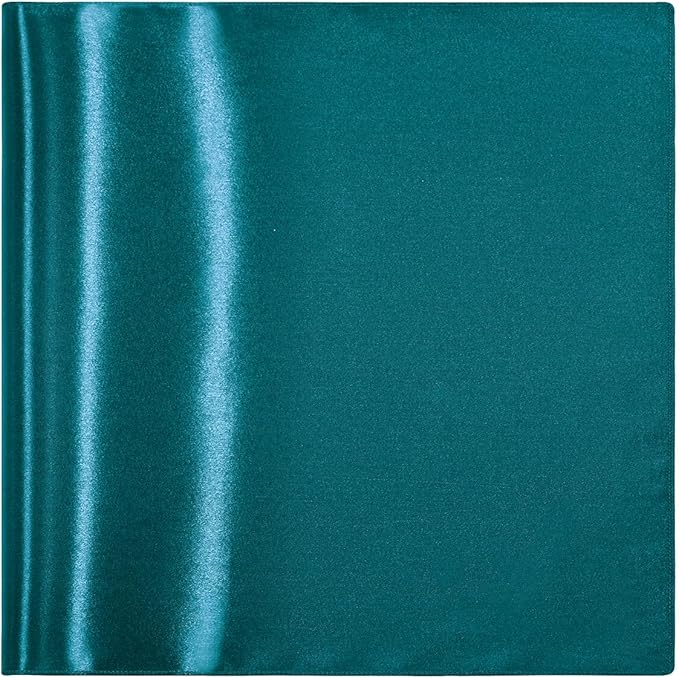 KKJIAF 50 Pack Dark Teal Square Satin Napkins 17x17 Inch Soft Smooth Cloth Napkins，Silky Table Napkin for Wedding Banquet Party Decoration