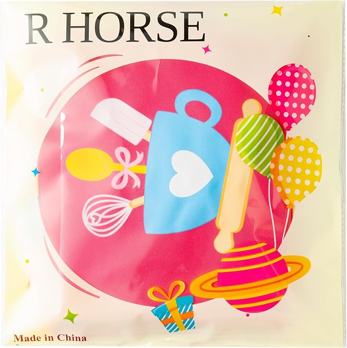 R HORSE 2Pcs Adults Kids Matching Apron Set Mommy and Me Adjustable Kitchen Apron with 2 Pockets Parent and Child Matching Gift for Mother's Day Women Daughter Cooking Baking Painting Training