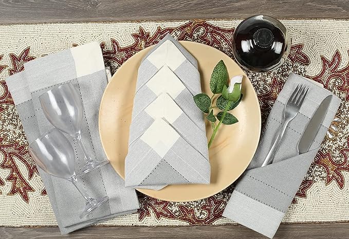 Homidate Cloth Dinner Napkins – Machine Washable Reusable Fabric Napkins for Weddings, Parties & Table Decorations