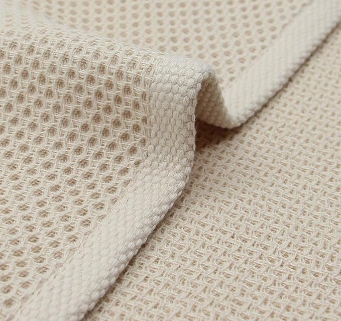 Mia'sDream Natural Cotton Dish Cloths Dish Rags, Waffle Weave Kitchen Dish Towels, Soft Dish Cloths for Washing Dishes, Absorbent Kitchen Hand Towel Washcloths, 12inchx12inch 6 Pack (Beige)