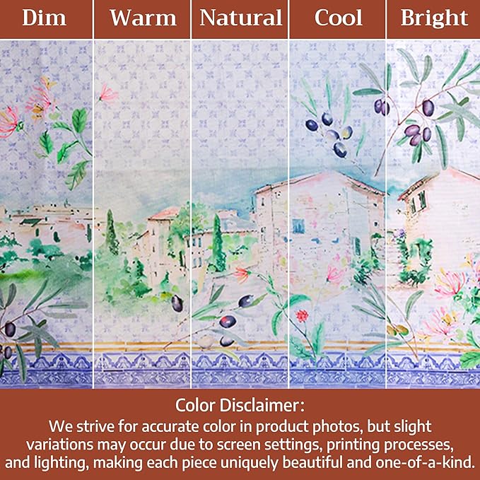 Maison d' Hermine Placemat 100% Combed Cotton Premium Cloth Placemats 13"x19" Washable Place Mats, Home, Kitchen, Dining, Cocktail Parties & Camping -Luberon (Set of 4)