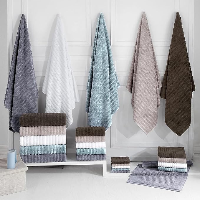 Classic Turkish Towels CTT - Premium 2 Piece Jumbo Bath Sheets, 100% Turkish Cotton, Absorbent & Ultra Comfy Bath Towel Sheets for Hotels & Spa | 40"x65" (White)