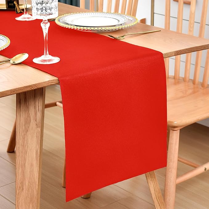 Farmhouse Red Table Runner Dining Table Runners 72 Inches Long Coffee Table Runner for Dresser Living Room Bedroom Holiday Party Banquet 12X72 Inch