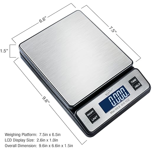 Weighmax W-2809 90 LB X 0.1 OZ Durable Stainless Steel Digital Postal Scale,Shipping Scale with AC Adapter, (Pack of 10)