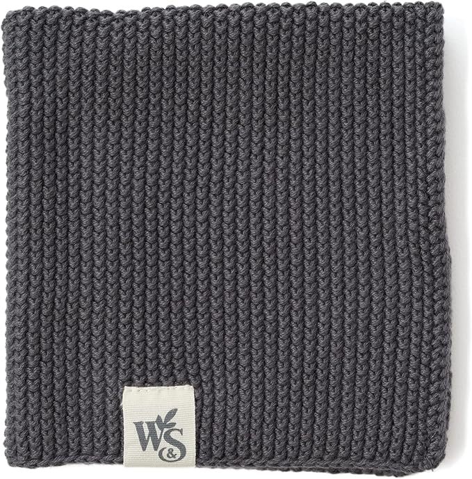 Wild & Stone | Organic Cotton Dish Cloth | Eco-Friendly Kitchen Cloth | Biodegradable & Compostable Cleaning Cloth | Slate Grey