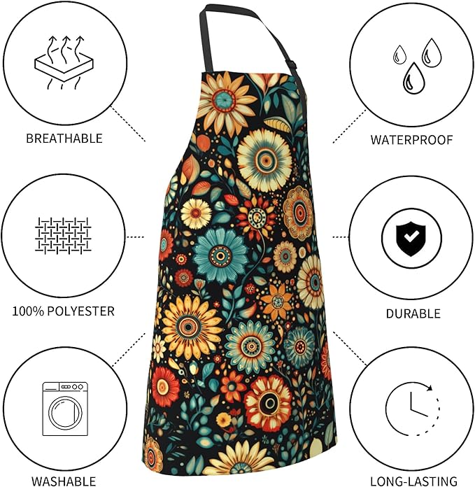 Funny Apron Polyester Grooming Aprons with Pocket for Cooking Kitchen Grilling Adults