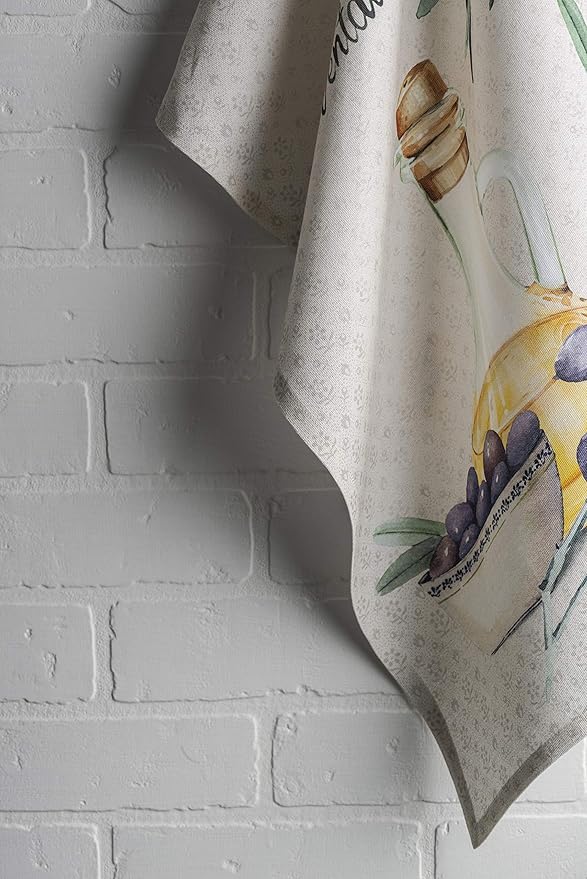 Maison d' Hermine Kitchen Towels Set of 3 100% Cotton 27.50" x 20" Reusable Cloth Tea Dish Towels Absorbent with Hanging Loop for Kitchen Gifts for Mothers Day Spring/Summer (Fanny)