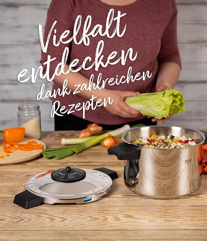 Kuhn Rikon Duromatic Classic NEO 5 L Side-Handle Pressure Cooker – Swiss-Made, Ultra-Fast & Energy-Efficient, Thick Super-Thermic Base, Safe & Durable