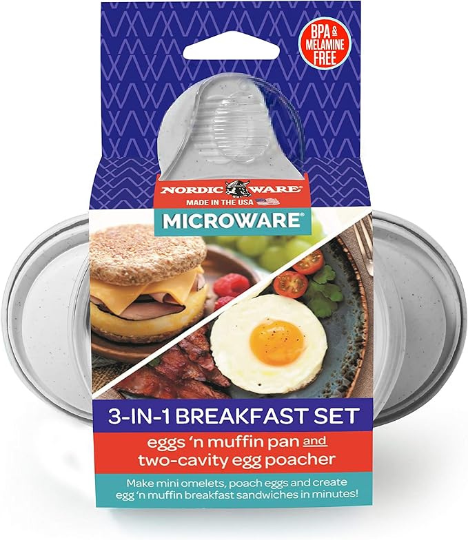 Nordic Ware 3-in-1 Breakfast set, 2-Piece, White
