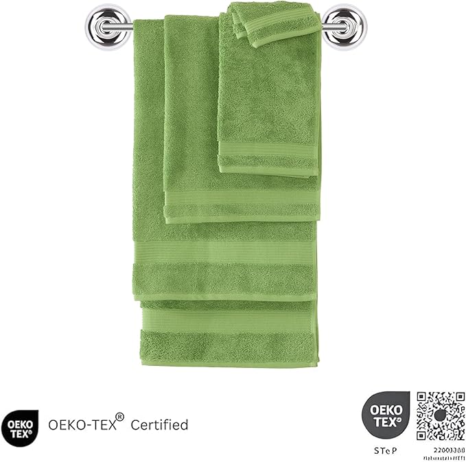 Classic Turkish Towels CTT - Premium 4 Piece Bath Towel Set, Made with 100% Turkish Cotton, Quick Drying, Highly Absorbent & Comfy Towels for Spa & Hotel | 30"x54" (Green)