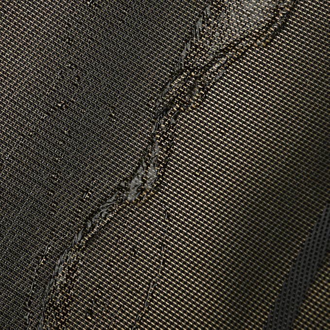 DACHUI Placemats Set of 4, Linen Look Woven Place Mats, Water Resistant, Heat Resistant, Washable, Durable Table Mats (Black Gold)