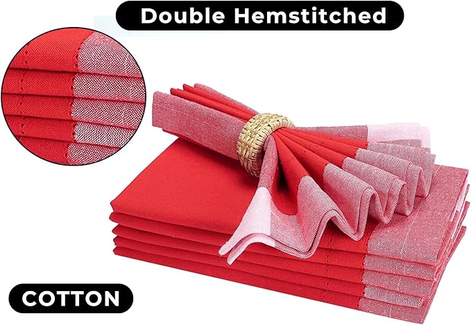 Homidate Cloth Dinner Napkins – Machine Washable Reusable Fabric Napkins for Weddings, Parties & Table Decorations