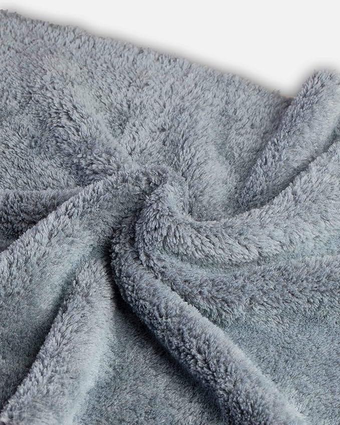 Adam's Borderless Grey Microfiber Towel (12pk) - Premium Ultra Soft Car Detailng Towel Cloths, 480gsm - Safe for Car Wash, Home Cleaning & Pet Drying Cloths (16 Inch x 16 Inch)