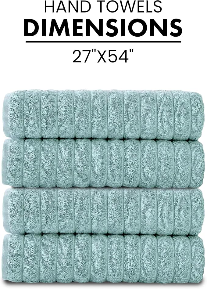 Classic Turkish Towels CTT Premium 4 Pack Bath Towels Set, Made with 100% Turkish Cotton, Spa & Hotel, Quick Drying Towels, Absorbent & Comfy | 27"x54" (SPA Green