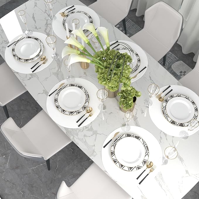 4 Pieces Round Placemats 15 Inch Soft Polyester Blended Fabric Handcrafted Machine Washable Indoor & Outdoor Tablemat Pure White