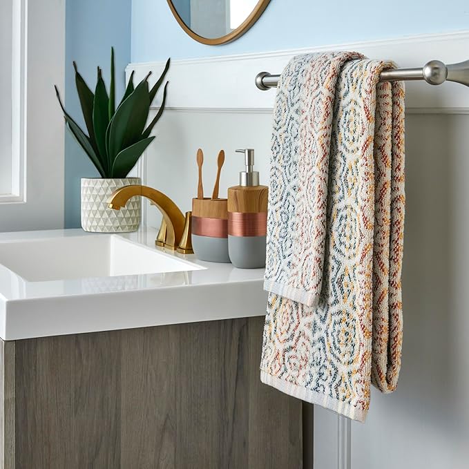 SKL Home Rhapsody 2 Bath, 2 Hand Towel Set, Spice