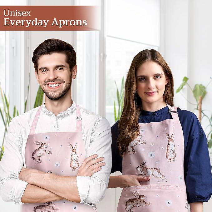 Maison d' Hermine 100% Cotton Apron for women with Pocket Kitchen Chef Apron for Men Cooking Mothers Day Gifts