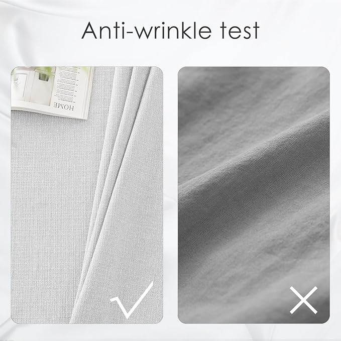 BALCONY & FALCON Rectangle Tablecloth Washable Wrinkle Resistant and Water Proof Table Cloth Decorative Linen Fabric Tablecloths for Dining Parties Kitchen Wedding and Outdoor Use (Owl Gray, 55x95)