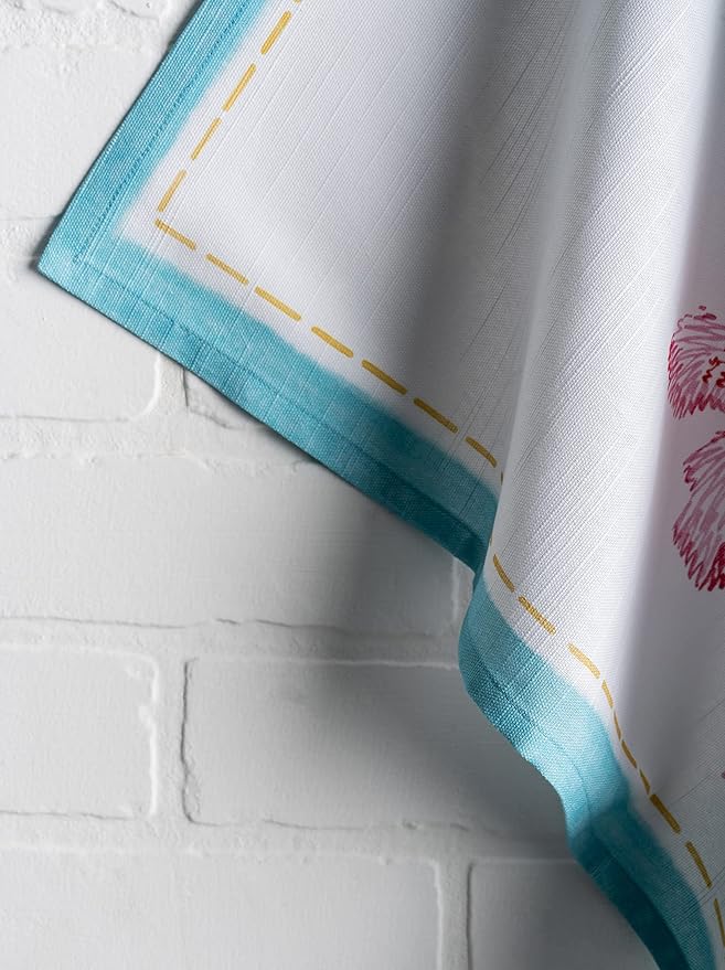 Maison d' Hermine Kitchen Towels Set of 3 100% Cotton 27.50" x 20" Reusable Cloth Tea Dish Towels Absorbent with Hanging Loop for Kitchen Gifts for Mothers Day Spring/Summer (Paradise Island)