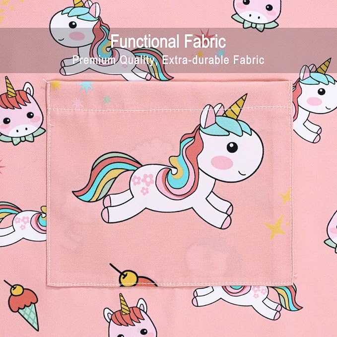 RosieLily Kids Apron for Girls Unicorn Pink Apron Toddler Painting Cooking Baking Little Girls Children Youth Apron Cute (Unicorn)